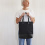 Personalised Canvas And Leather Tote Bag, thumbnail 4 of 9
