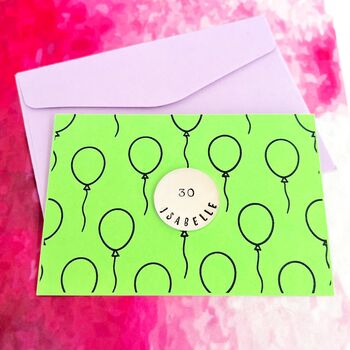 Personalised Name And Age Birthday Pocket Keepsake Gift, 3 of 5