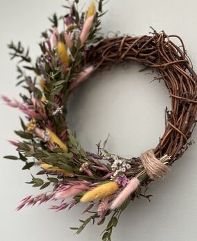 Large Spring Dried Flower Wreath, 4 of 9