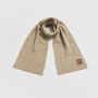 Taupe Knitted Scarf, thumbnail 1 of 5