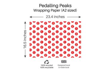 Pedalling Peaks Wrapping Paper For Cyclists, 2 of 5