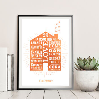 Personalised Family Home Print, 2 of 6