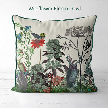 Wildflower Bloom Owl Cushion, 5 of 9