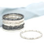 Sterling Silver Dainty Rings. Stackable Ring Set, thumbnail 4 of 12