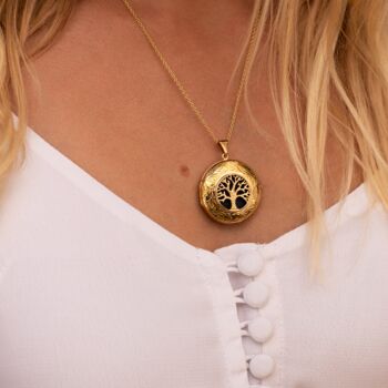 Personalised 18 K Gold Plated Tree Of Life Locket, 9 of 12