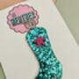 Teal Cowboy Boot Christmas Decoration / Festive Gift For Her / Cowboy Western Bauble / Country Music Fan Stocking Filler, thumbnail 3 of 4