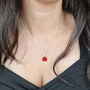 Garnet January Birthstone Silver Pendant Necklace, thumbnail 2 of 5