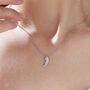 Tiny And Delicate Angel Wing Pendant Necklace, thumbnail 1 of 11