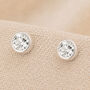 Sterling Silver April Birthstone Stud Earrings, thumbnail 1 of 4