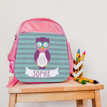 Children's Personalised Insulated Owlet Lunch Bag, 6 of 10