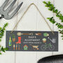 Personalised Garden Hanging Slate Plaque, thumbnail 1 of 9