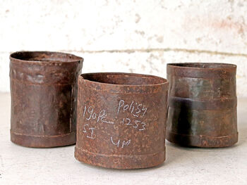 Set Of Three Vintage Metal Pots, 9 of 9
