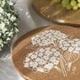Cork Placemats And Coasters | Hydrangea, thumbnail 1 of 6
