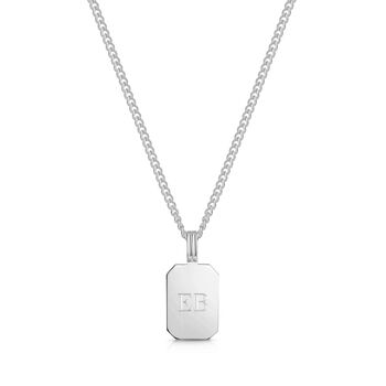 Ingot Tag Men's Necklace 925 Sterling Silver, 4 of 6