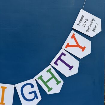 Personalised Eighty Birthday Banner : 80th Birthday Party Decoration, 3 of 7