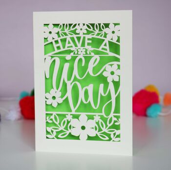Have A Nice Day Papercut Card, 3 of 10
