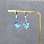 Alexandrite Cz Heart Drop Dangle Earrings In Sterling Silver, thumbnail 6 of 12