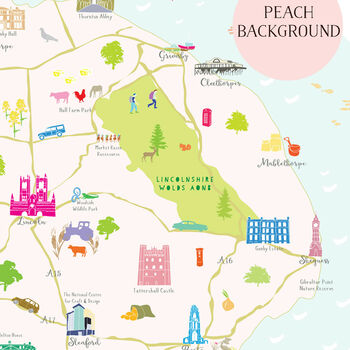 Map Of Lincolnshire Art Print, 3 of 9