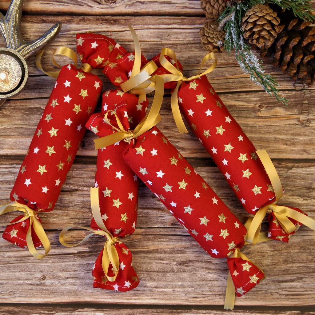 Reusable Red Star Christmas Crackers