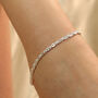 925 Silver Heavy Link Chain Floral Indian Payal Anklet, thumbnail 2 of 10