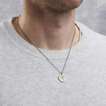 Personalised Men's Kintsugi Disc Necklace, 2 of 9
