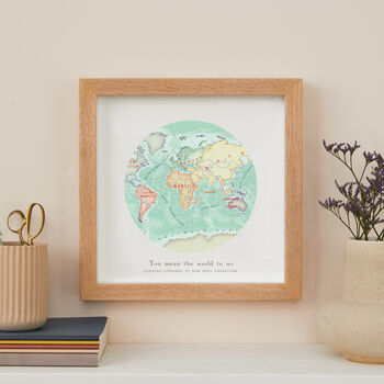 You Are My World Map Print Gift For Him, 3 of 5