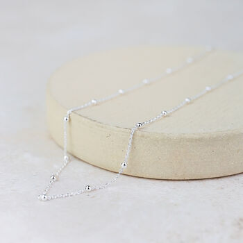 Sterling Silver Satellite Chain Necklace, 3 of 4