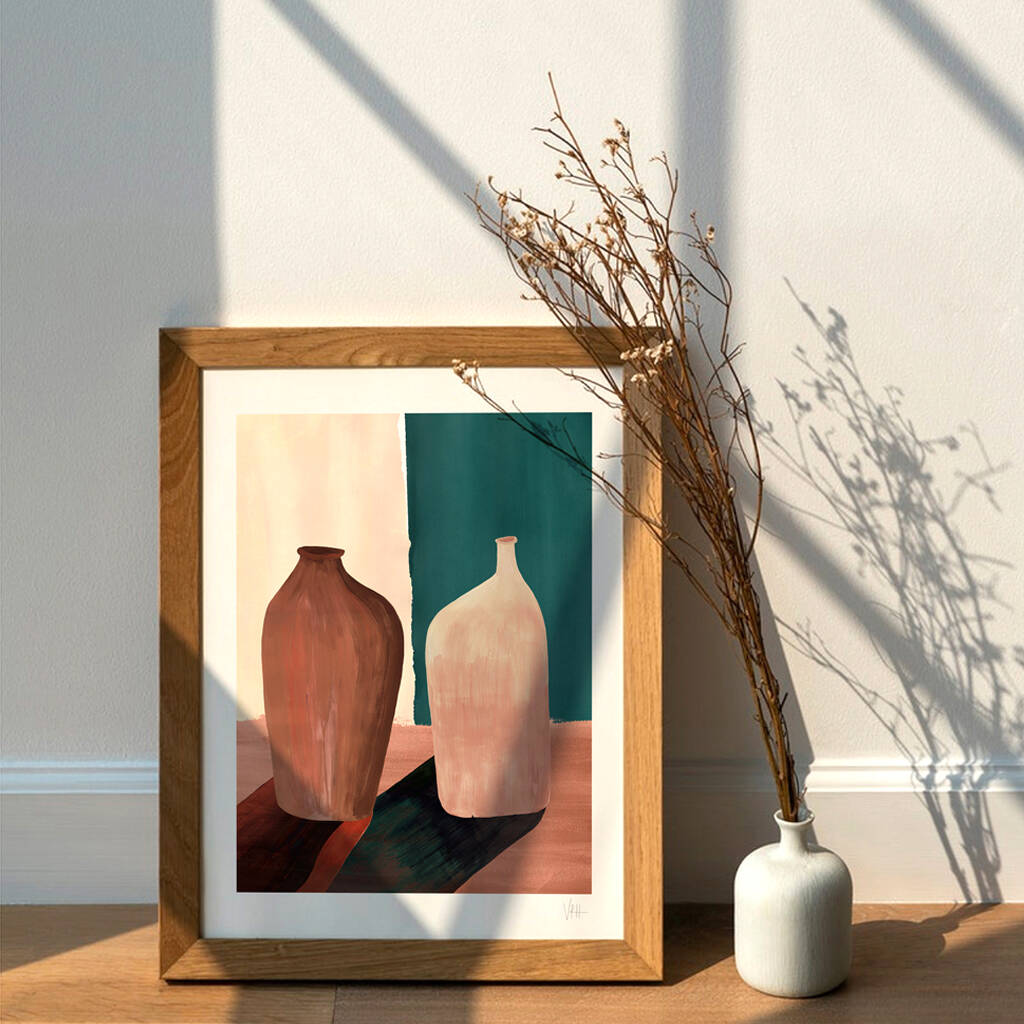Bold Minimalist Contrast Vase Print, 1 of 8