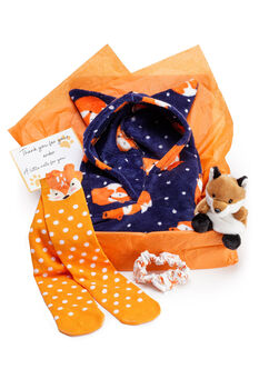 Unisex Loungewear Sleepy Fox Snuggle Hoodie, Teddy, Socks And Book Gift Box, 2 of 11