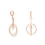 Modern Spinning Circle Gold Plated Hoop Earrings, thumbnail 2 of 3