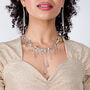 Multi Drop Necklace, 925 Sterling Silver, Statement, thumbnail 3 of 6