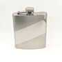 8oz Diagonal Stripe Steel Hip Flask, thumbnail 1 of 6