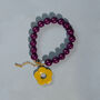 Aubergine Beads And Olive Flower Toggle Necklace, thumbnail 4 of 5