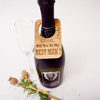Personalised Will You Be My Best Man Bottle Label, 2 of 10