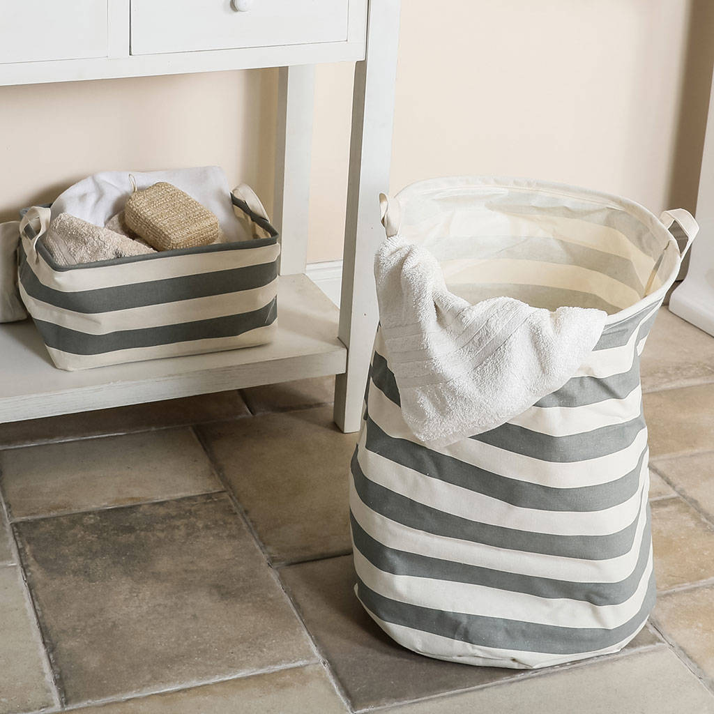 nautical striped storage basket selection by dibor