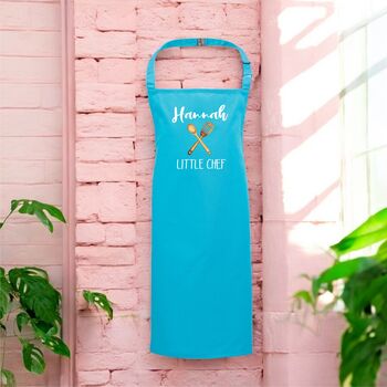 Children's Little Chef Big Chef Personalised Apron, 6 of 8