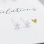 Mini Sterling Silver White Daisy Flower Stud Earrings, thumbnail 1 of 5