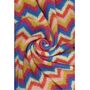 Colourful Chevron Print Wool Blend Scarf, thumbnail 2 of 6