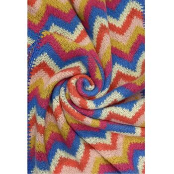 Colourful Chevron Print Wool Blend Scarf, 2 of 6