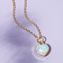Healing Heart Rainbow Moonstone Gemstone Necklace, thumbnail 5 of 11