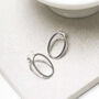 Sterling Silver Double Oval Loop Hoop Earrings, thumbnail 11 of 12