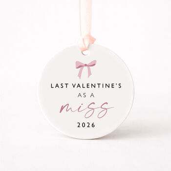 Last Valentines As A Miss Bow Design Bottle Tag Gift, 10 of 12