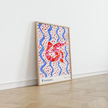 Prawns Art Print Seafood Illustration Poster, 4 of 7