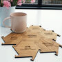 Personalised Wooden Oak Interlocking Jigsaw Coasters, thumbnail 2 of 7