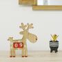 Wooden Reindeer Christmas Count Down Calendar, thumbnail 1 of 3