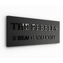 Matte Black House Sign With Raised Gloss Black Lettering, thumbnail 3 of 3