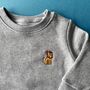 Children's Personalised Embroidered Lion Sweatshirt, thumbnail 3 of 5