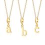 Gold Plated Initial Letter Charm Necklace, thumbnail 2 of 9