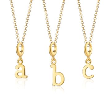 Gold Plated Initial Letter Charm Necklace, 2 of 9