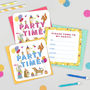 Animal Birthday Bunch Set Of Mini Party Invitations, thumbnail 1 of 6